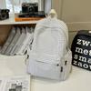 Schoolbag for Women, Korean Style INS Minimalist Plaid Backpack, Large Capacity Leisure Travel Backpack for Middle and High School Students
