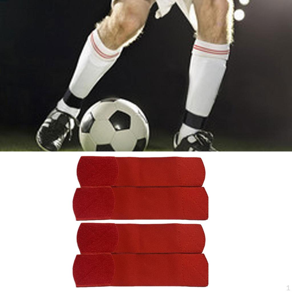 4er-Pack Schienbeinschoner-Halter Knöchelstützband-Set für Sportliche Aktivitäten