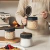 Wood Grain Lid Spices Glass Jar Glass Material Seasoning Boxes Condiment Canister  Kitchen Supplies