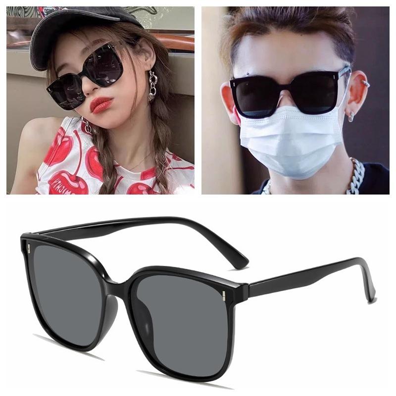 Metal Hinge Polarized Sunglasses for Women with Round Faces, High-End New Style Large Frame UV Protection Driving Sunglasses for Men