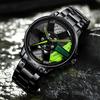Top Uhrenmarke Männer Auto Felgenraduhren Autouhren Herrenuhr Edelstahluhr für Auto GTR