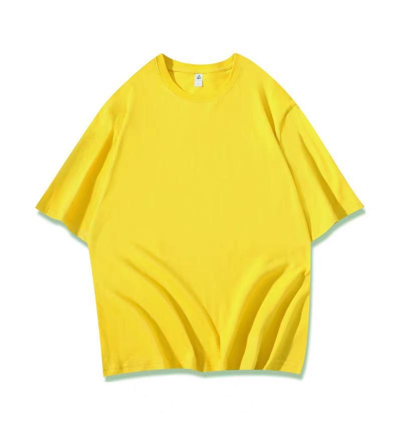 Женская футболка с круглым вырезом и надписью из хлопка с коротким рукавом 2XL жёлтый — фото 2