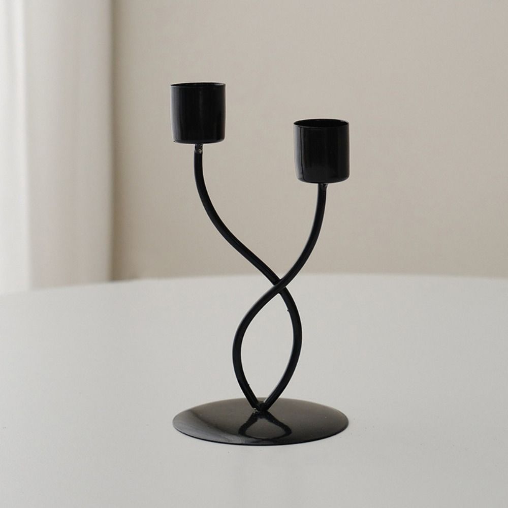 Romantic Candle Holder European Style Iron Candles Stand Long Candle Candlestick  Photo Props