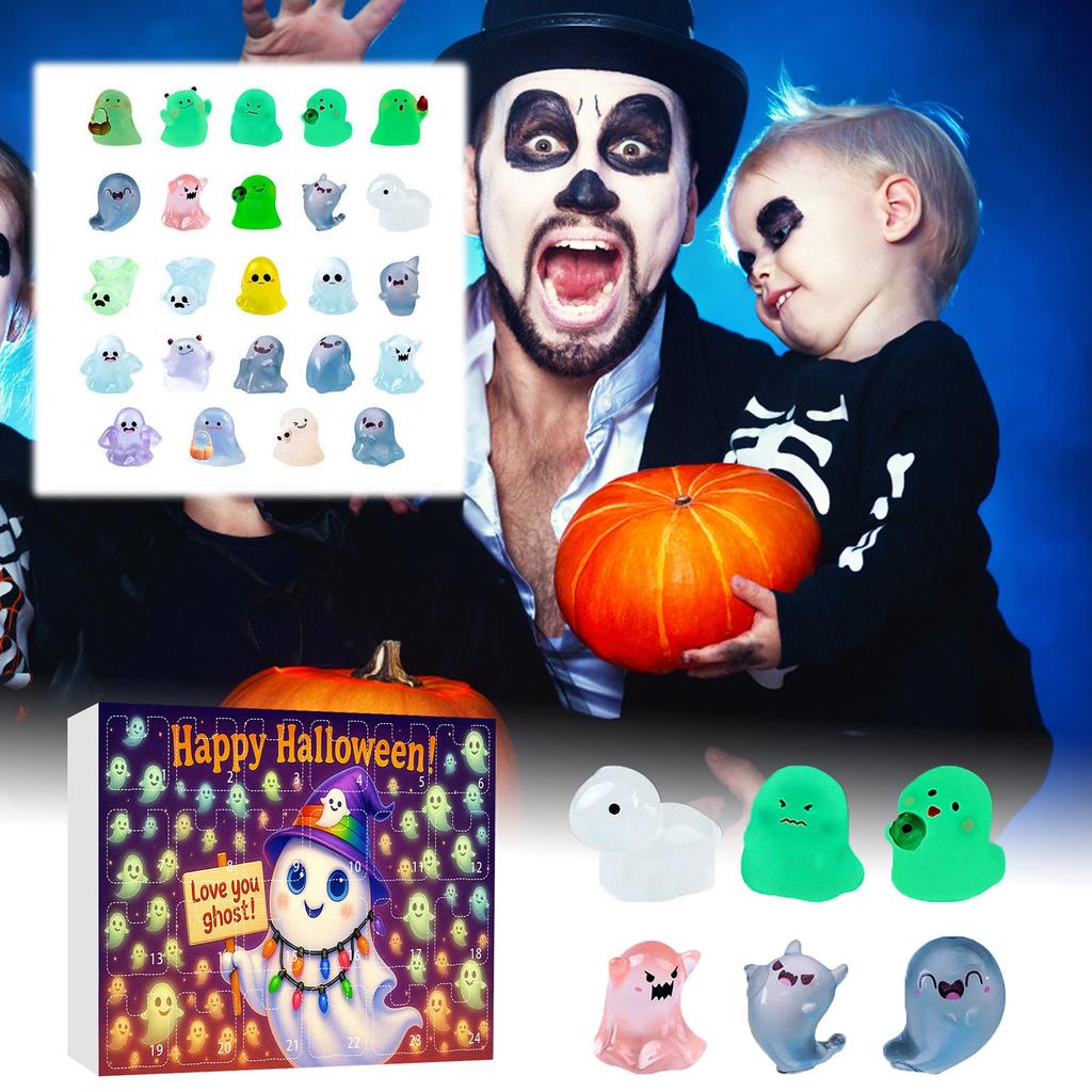 3D, 24pc Draw Halloween Glowing Gifts, Countdown Calendar