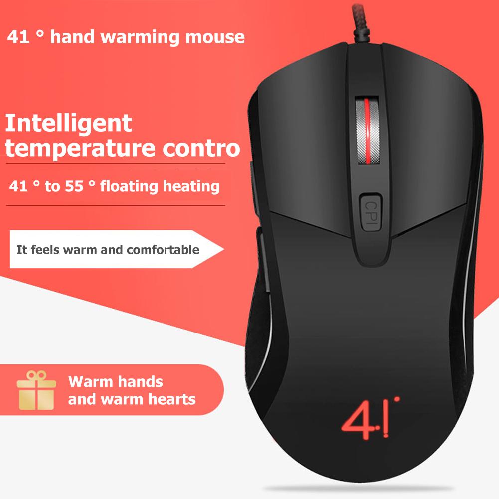 Buy USB Wired Heated Mouse Optical PC Mouse Hand Warmer for Laptop