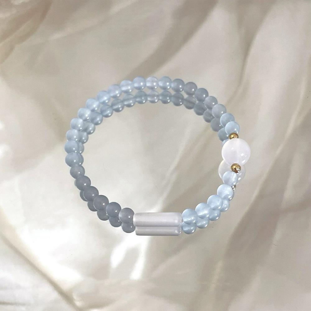 Baroque Natural Freshwater Pearl Beaded Bracelet Women's High-end Sense Light Luxury Niche Design Sense Versatile Jewelry