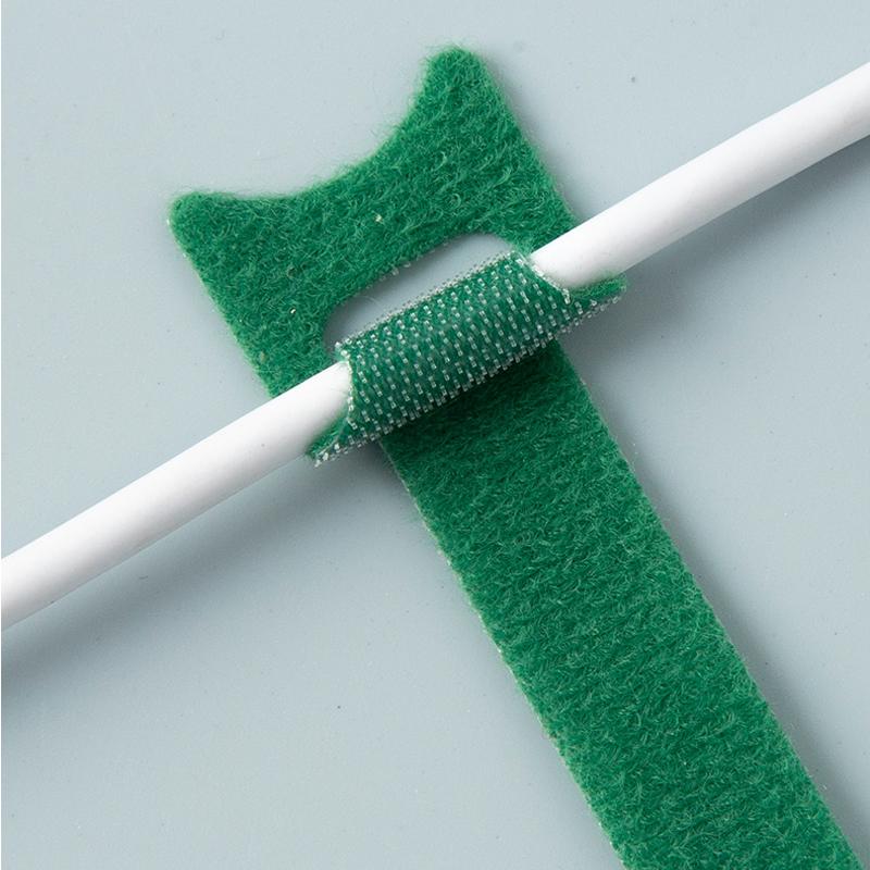 100PCS odnímatelné stahovací pásky Barevné opakovaně použitelné nylonové pásky Organizér kabelů typu T