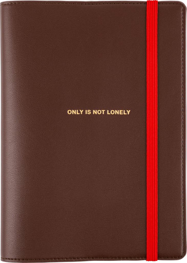 Hobonichi Techo Cousin A5 Cover, ONLY IS NOT LONELY, Chocolate