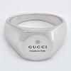 Gucci Trademark Slim Japanese Size 779162 J8400 Size 9 Ring, Silver, 8, 8106, [Used]