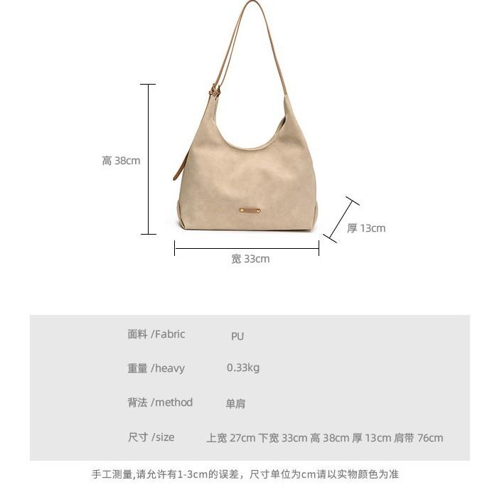 Stylish, Simple and High-end Single Shoulder Armpit Bag Women's New Super Soft Temperament Commuter Dumpling Oblique Span Bag