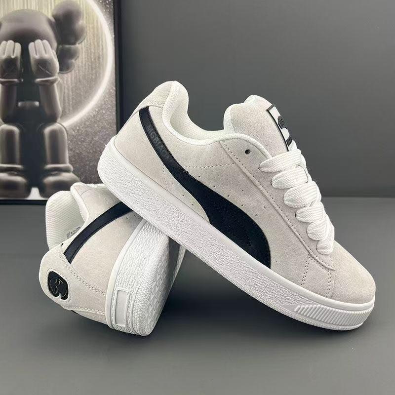 

Туфли на толстой подошве женские осенние новые низкие удобные универсальные кеды ретро универсальные туфли-буханки 40 серый