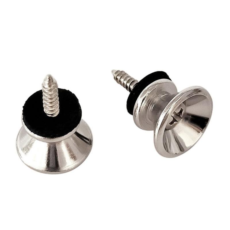 10 peças de travas de alça de guitarra de metal botões de alça de guitarra pino de trava de extremidade baixo elétrico guitarra segurança straplocks duradouros
