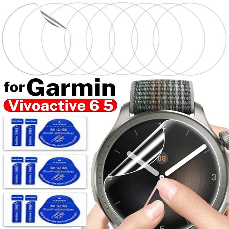 1-10PCS Hydrogel Film Screen Protectors for Garmin Vivoactive 6 5 HD Anti-scratch Smartwatch Protective Films for Vivoactive 6/5