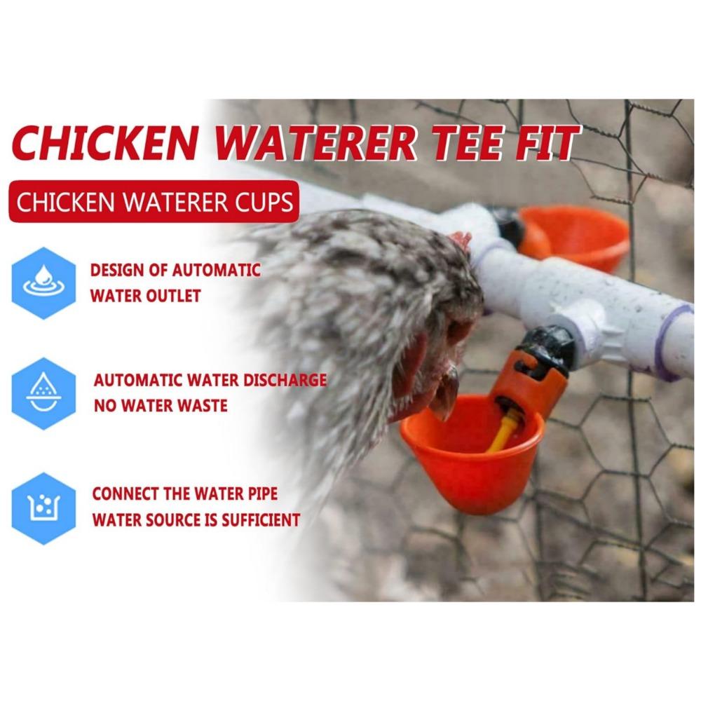 10/20/30pcs Chicken Water Dispenser Leak Proof Automatic Drinking Water Feeding Bowl for Chickens Quails Birds Breeding Supplies