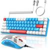 ZIYOU LANG T8 60% Mechanical Keyboard and Mouse Set, Blue Switches, Wired Gaming Keyboard and Mouse with RGB Backlighting, Tenkeyless, Full Key
