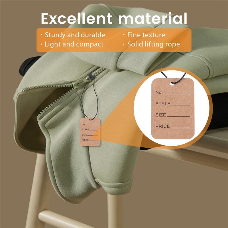 

1000 Pieces Price Tags And Hang Tag String, Clothing Tags For Clothing Marking Tags Unstrung Tags Store Tags-B61B