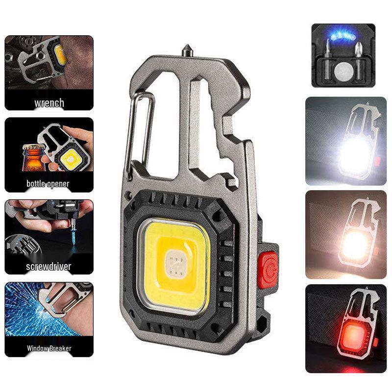 

Компактный водонепроницаемый многофункциональный брелок: Самооборона, Зарядка, Магнитный мини-фонарик