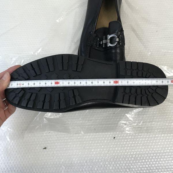 Italy Made/Salvatore Ferragamo/Leather Bit Moccasin Loafers/7EE/25.0-25.5/Black/BLACK/Business Dress Shoes(USED)