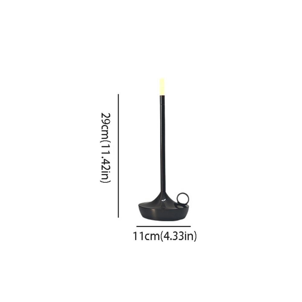 

USB Charging LED Candle Lamp Metal Construction Charging Table Lamp Restaurant Lighting