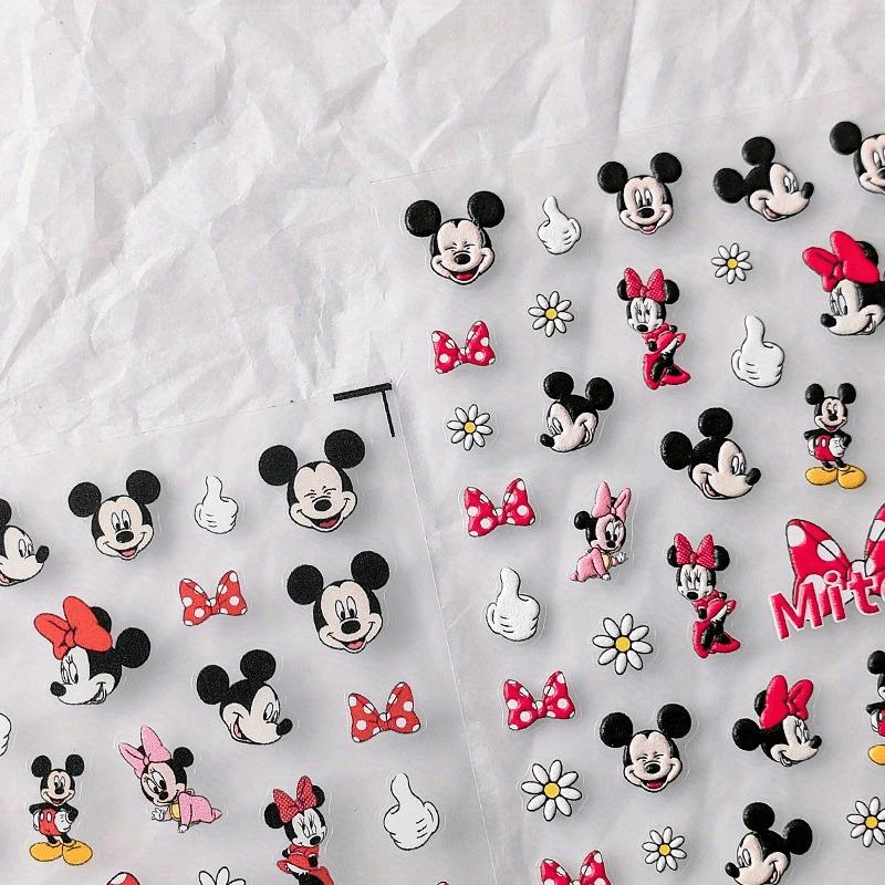 Disney Cartoon Stitch Nail Stickers Nail Art Supplies Mickey Minnie Donald Duck 3D Stickers Nail Art Decoration Decals
