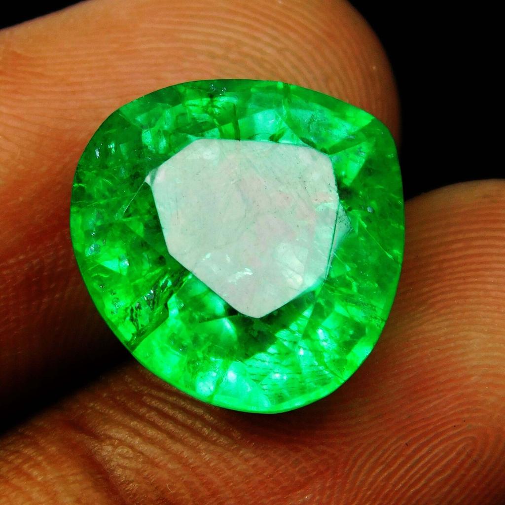 Natural Green Muzo Emerald 8.5ct Pear Cut Certified Loose Gemstone