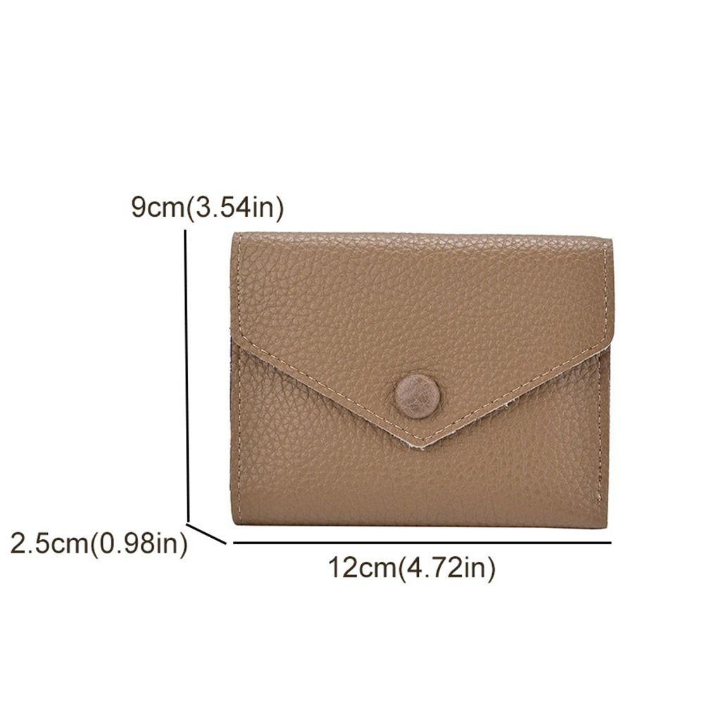 Multi-card Slot Envelope Short Wallet Korean Style Small Purse Bag PU Leather Wallet  Girls