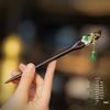 Elegant Ebony Flower Hairpin for Women – Ancient Style, High-End Feel, Simple Chinese Design, Perfect for Daily Use.