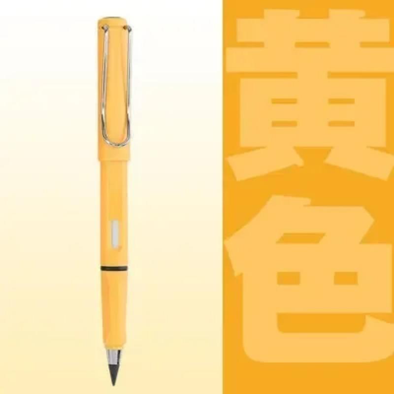 

Новый бесчернильный вечный карандаш для письма, детский позитивный нелегкий сломанный инструмент, эскиз, подарок для школьников, школьные принадлежности жёлтый