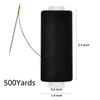 2Pcs Sewing Thread Kit 500 Yards Each Spool 402 Polyester Thread with Sewing Needle & Threader for Hand Stitching Embroidery