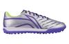 Li Ning TF Turf Synthetic Leather Cushioning, Wear Resistant Soccer Shoes Men's Silver Purple YSTT031-5