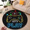 Multiple Sizes Game controller Print Round Rugs for Living Room Bedroom Floor Mats Kids Room Household Carpet Home Decor