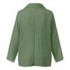 Fashion Women Long Sleeve Pullover Top V Neck Casual Cotton Linen