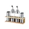 ZLIII 304 Stainless Steel Seasoning Set with Wooden Base