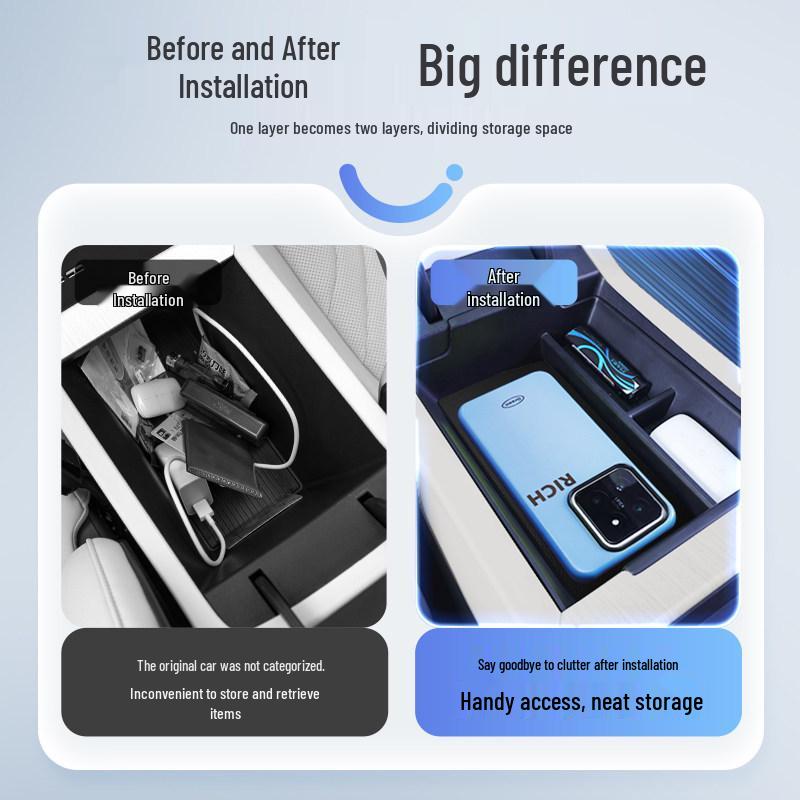 Q05 Armrest Storage Box for 2026 Kaiyuan Q05 Center Console Modification