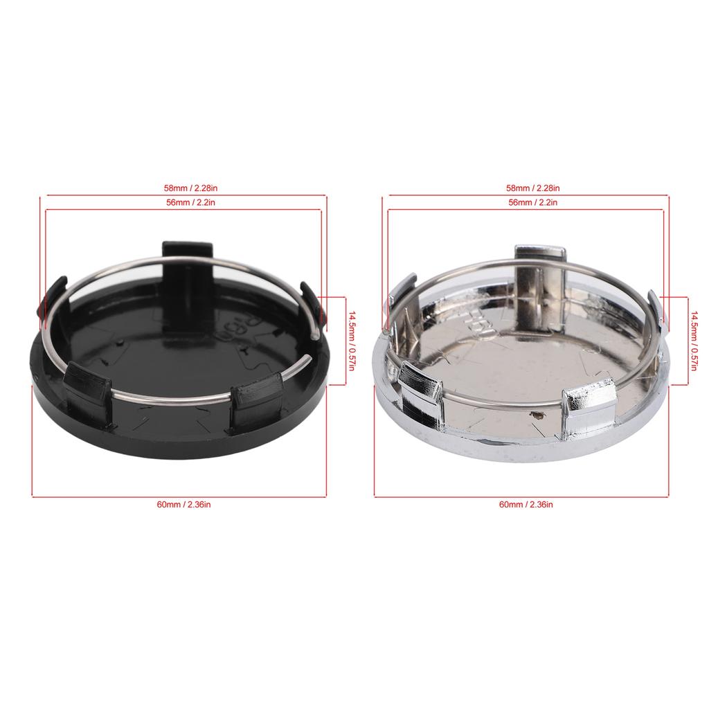 Butuc central roților Capac central universal, elegant, atașare fermă, metal ABS, 60 mm, rezistent la impact pentru mașini