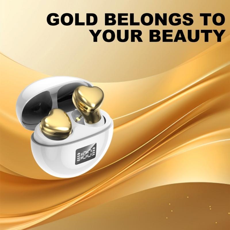 Lovely Heart Shape Wireless Earphones Earbuds With Modern Wireless Headphones And Comfortable Fit For Daily Use TE-I3