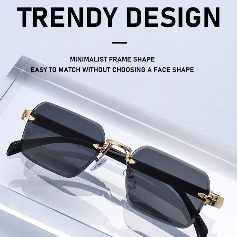 Men's sunglasses, new fashionable sunscreen sunglasses, personalized frameless trimmed sunglasses