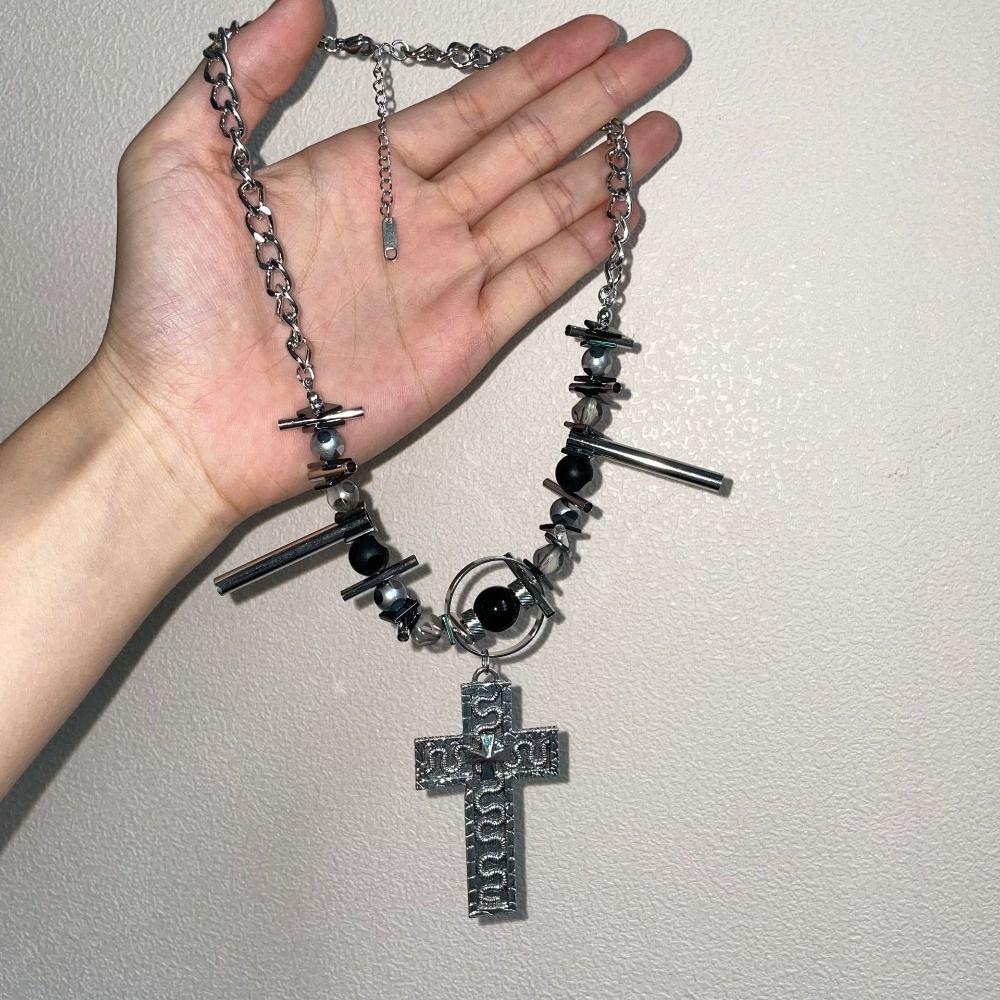 With Secret Compartment Cross Pendant Necklace Openable Charm Jewelry Chain Pendant Necklace