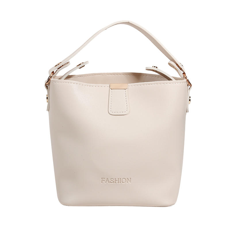 Simple Solid Color Crossbody Bags Women Elegant Shoulder Portable Bucket Bag