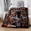 A Lion For My Son Customize Your Name Blanket Used For Chair Office Sofa Bed Camping Soft And Warm Giving Friends And Relatives Birthday Gifts