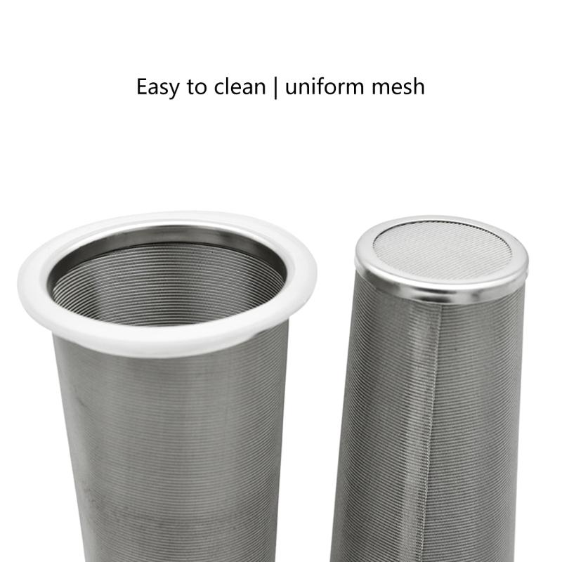 Edelstahl Hausbrauen Kaffeefilter Fruchtgetränk Brau-Infuser Feine Maschen Büro Kaffeesieb Zubehör