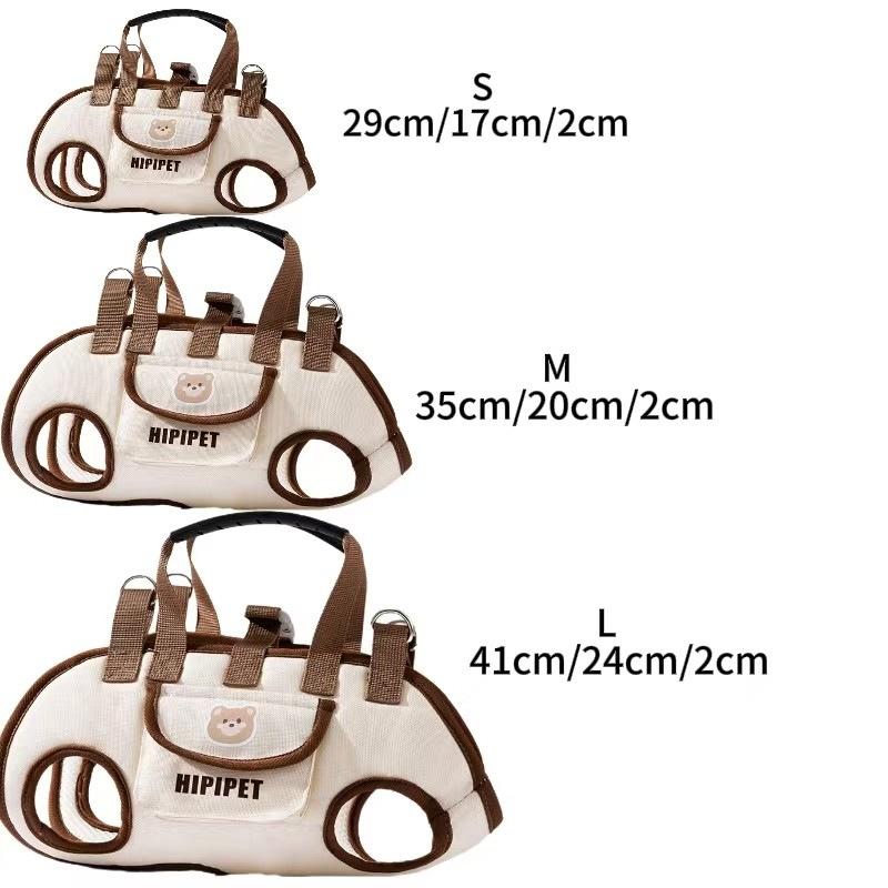 Pet Backpack Dog Go Out Convenient Backpack Hand Bag Traction Rope Breathable Travel Shoulder Bag Multi-functional Backpack