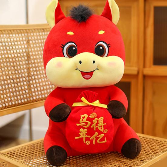 2026 Year of The Horse Stuffed Animal Plush Doll Chinese New Year Zodiac Horse