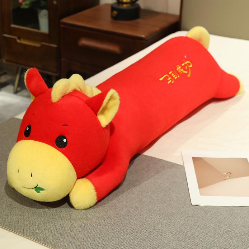 

Horse Plush Pillow Large Soft Animal Cushion For Home Decor And Relaxing Comfort 60cm красный