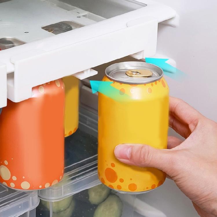 Sturdy Can Dispenser for Fridge Refrigerator Beverages Holder Beer Cans Shelf