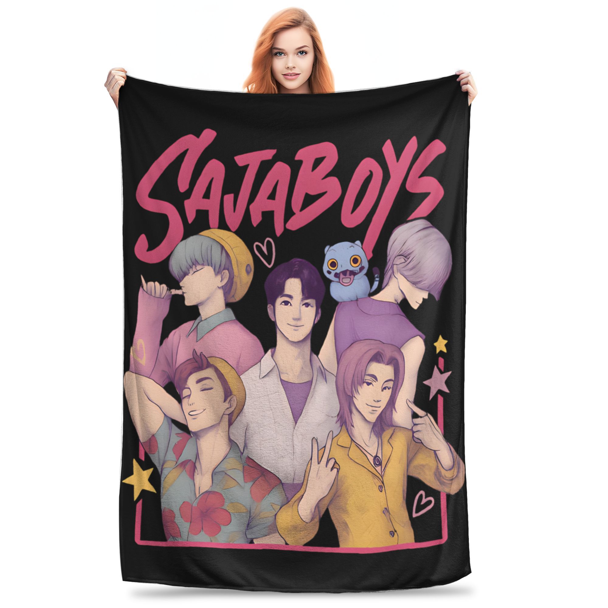 

Kpop Demon Hunters Saja Blanket Quality Soft Throw Blanket Autumn Airplane Travel Couch Chair Sofa Bed Novelty Bedspread 30x40in