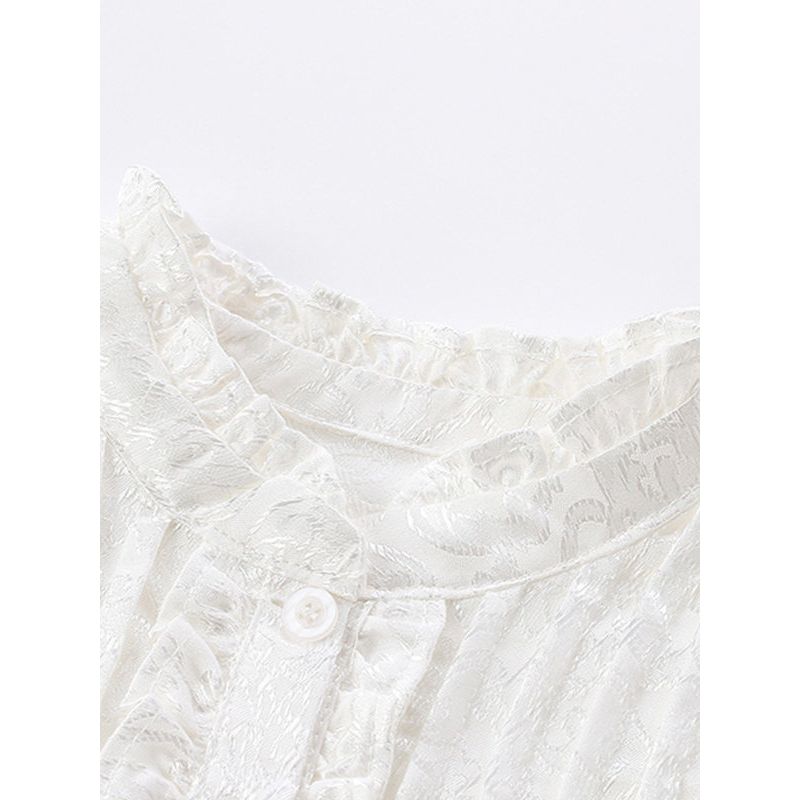 Girl Princess Dress Summer Dress New Arrival Fashion Kids White Stand Collar Birthday Dress Girl Shirt Dress