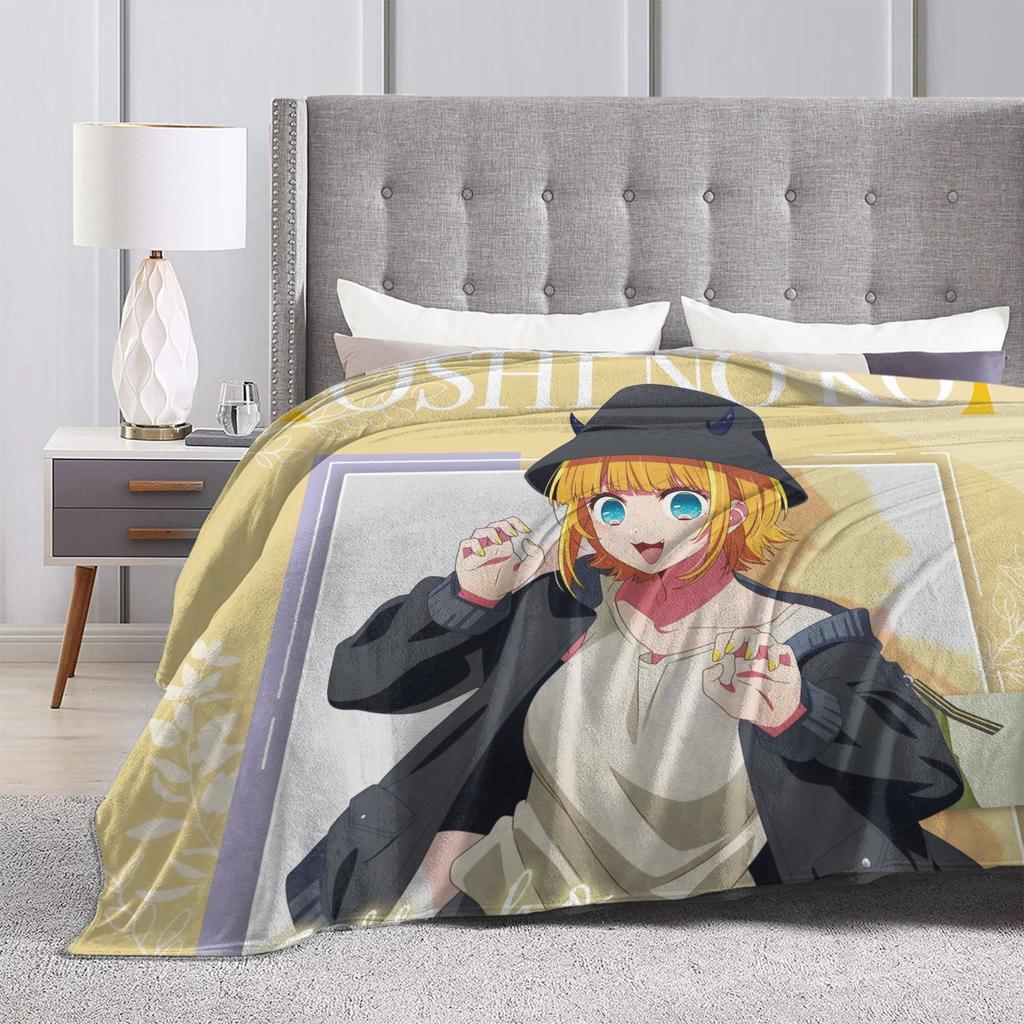Anime Oshi No Ko Mem-Cho Plush Blanket Boy Girl  Flannel Throw Blanket For Outdoor Super Warm Design Quality Bedspread Gift