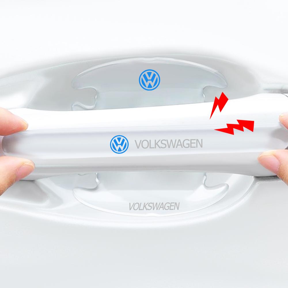 PCVHD1 New Car Door Bowl Handle Protector Stickers Transparent Anti-scratch Film For VW Polo Jetta Passat Golf Tiguan Touran Beetle