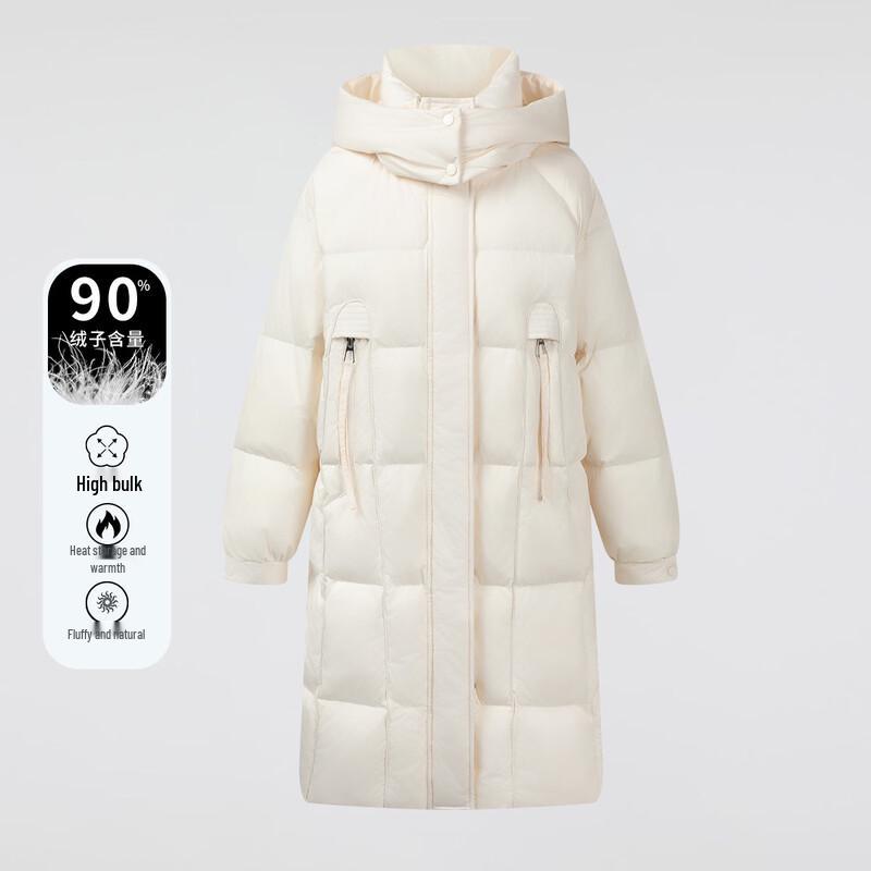 FivePlus Women s Hooded Long 90% Down Jacket S